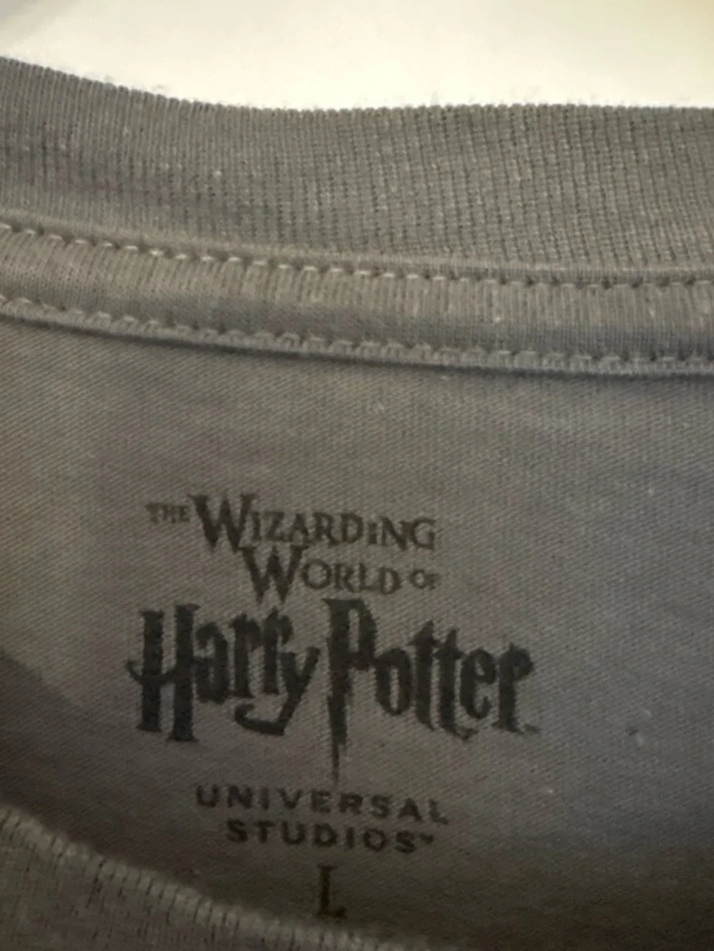 Warner Bros. Harry Potter Logo Tee - Gray with Black Print